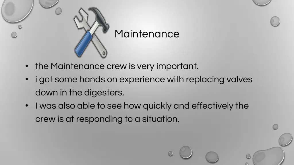 maintenance