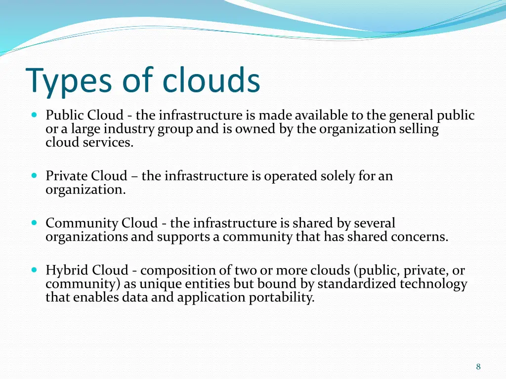types of clouds