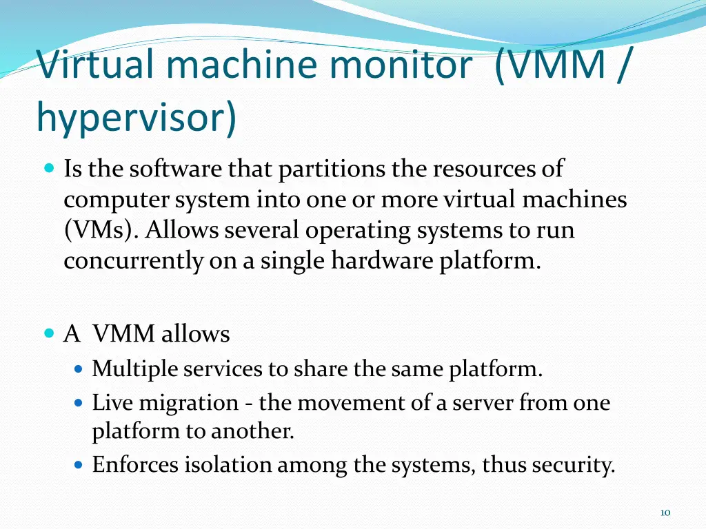 virtual machine monitor vmm hypervisor
