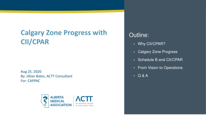 calgary zone progress with cii cpar