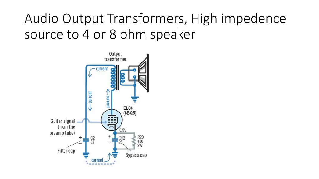 audio output transformers high impedence source