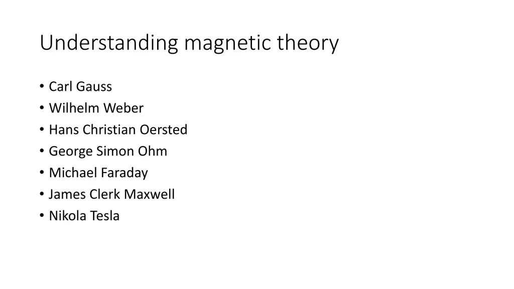 understanding magnetic theory