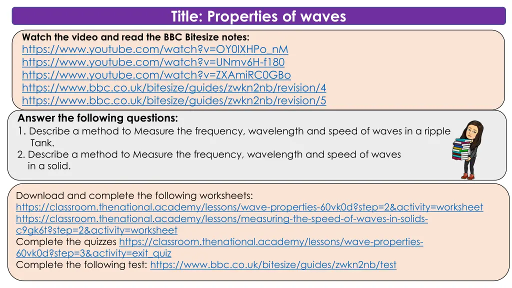 title properties of waves 1