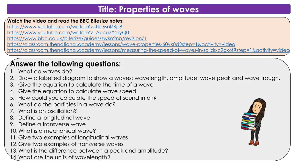 title properties of waves