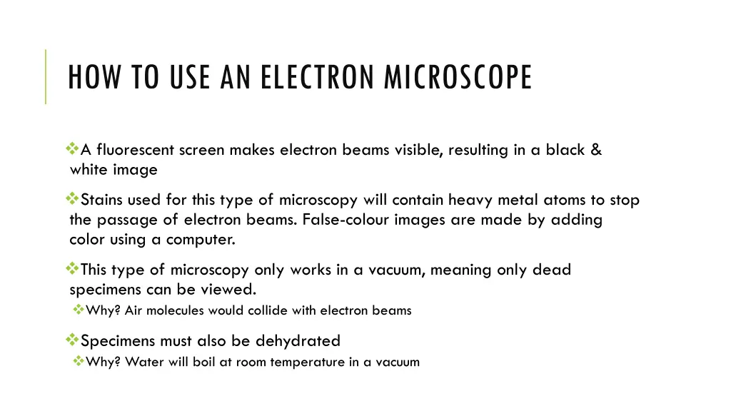 how to use an electron microscope