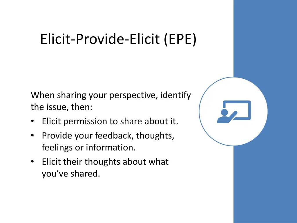 elicit provide elicit epe