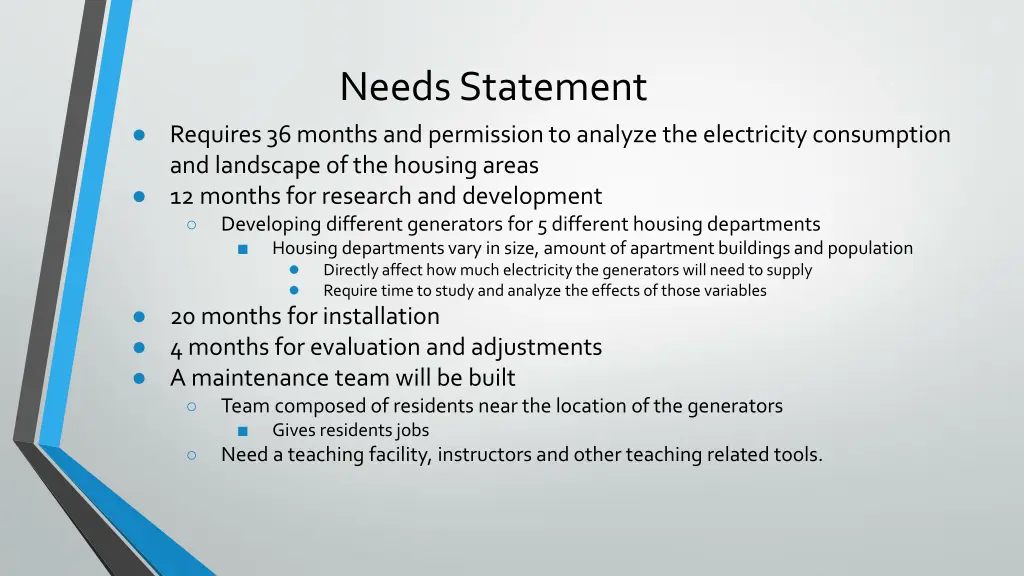 needs statement