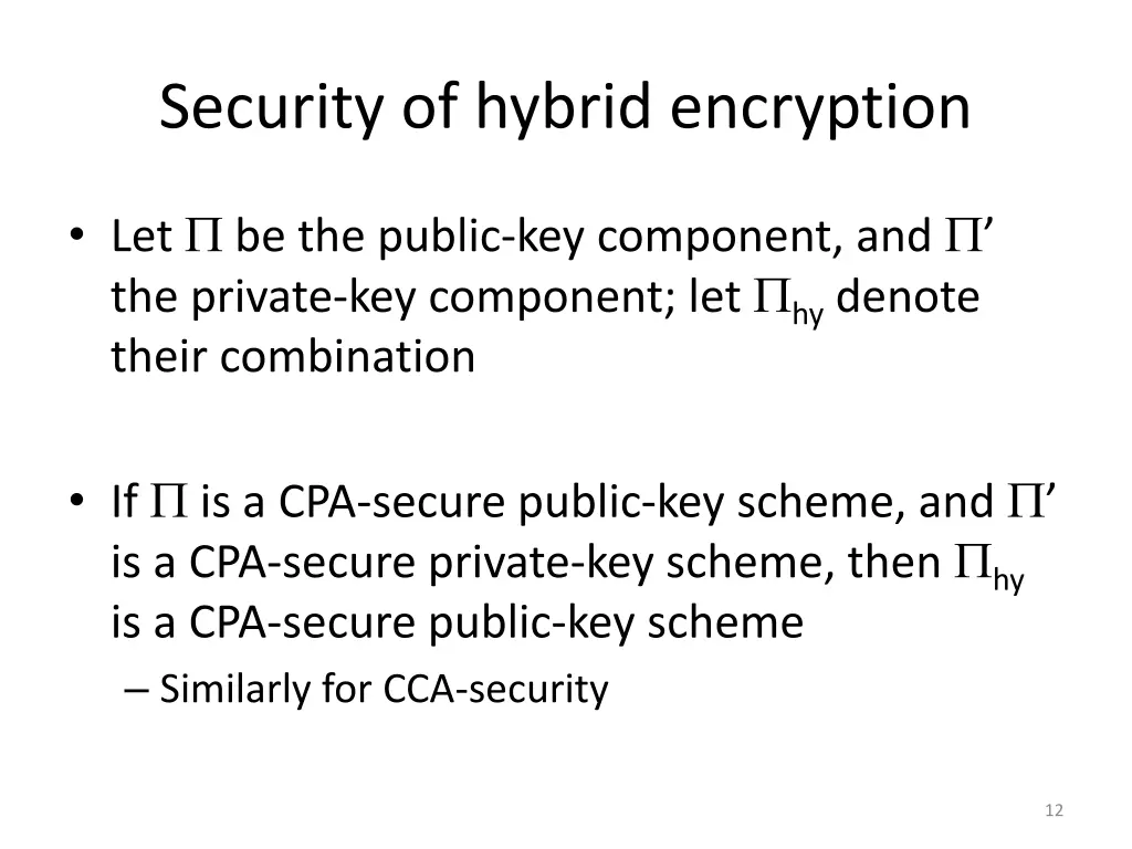 security of hybrid encryption