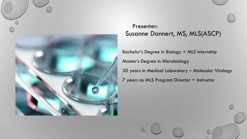 presenter susanne dannert ms mls ascp