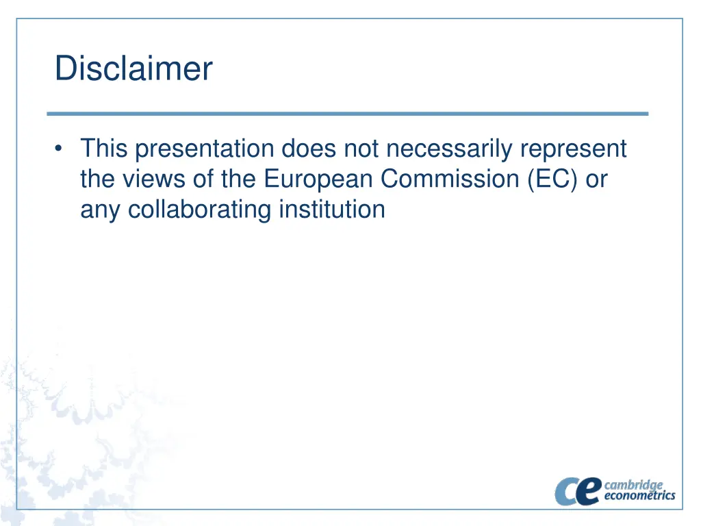 disclaimer