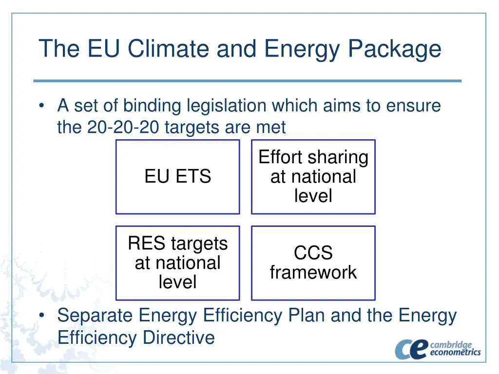 the eu climate and energy package