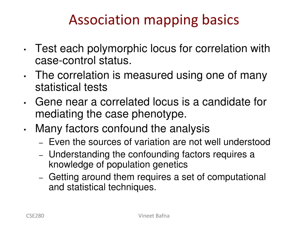 association mapping basics