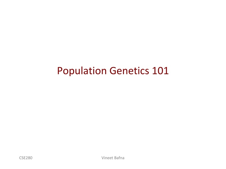 population genetics 101