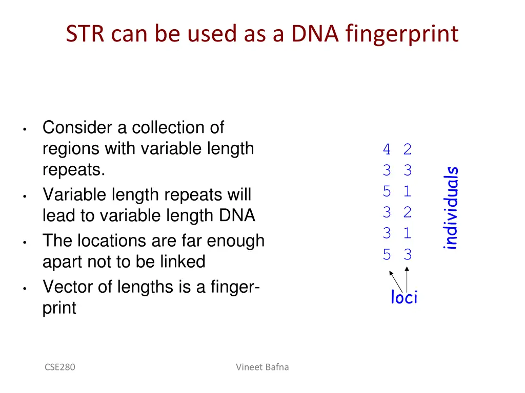 str can be used as a dna fingerprint