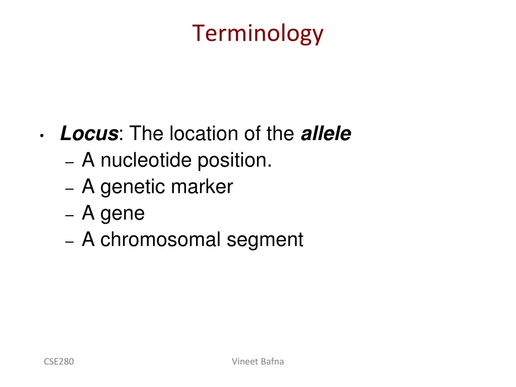 terminology