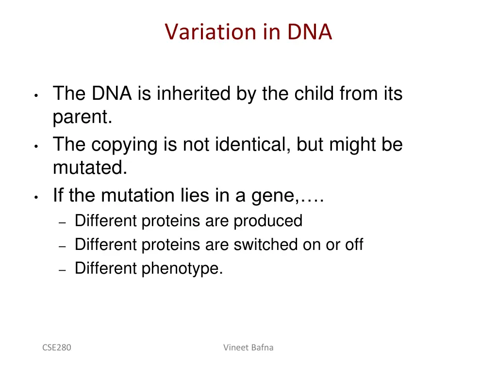 variation in dna
