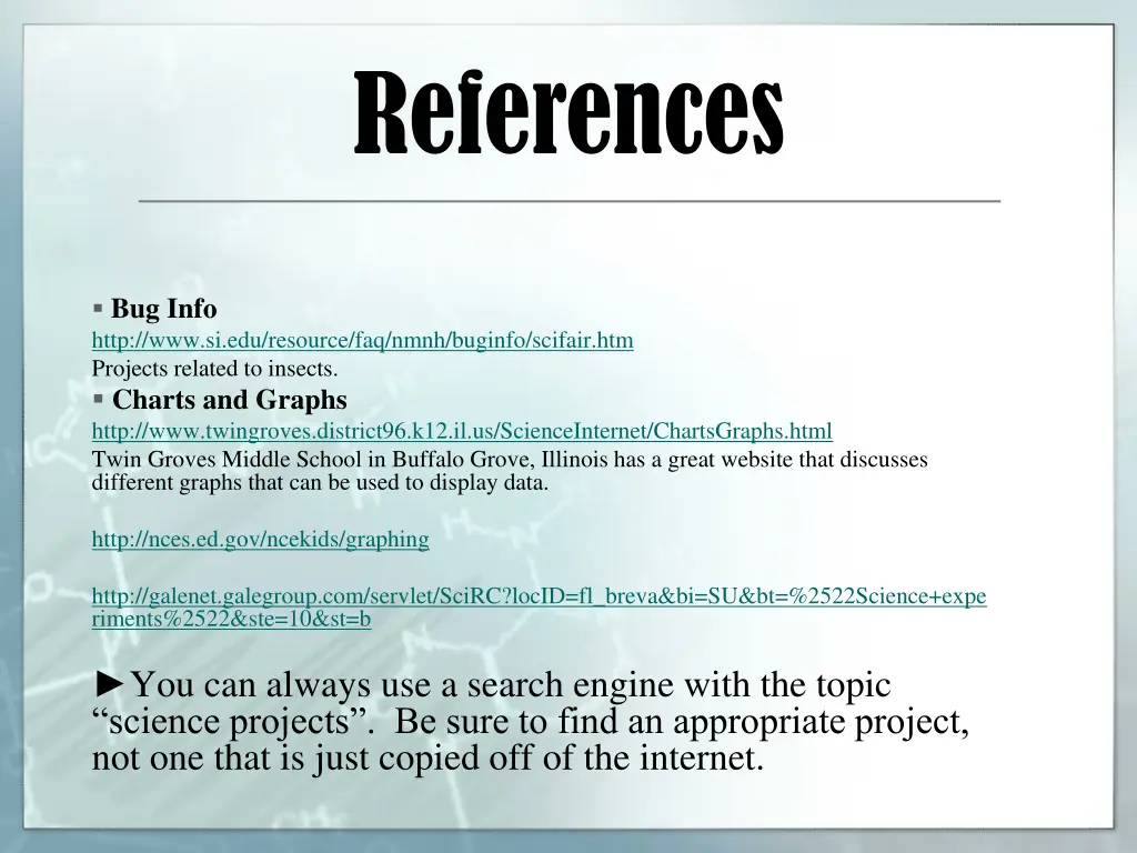references 1