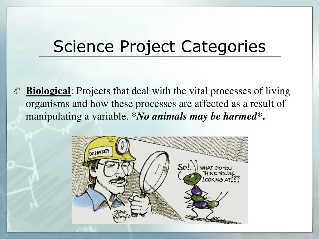 science project categories 1
