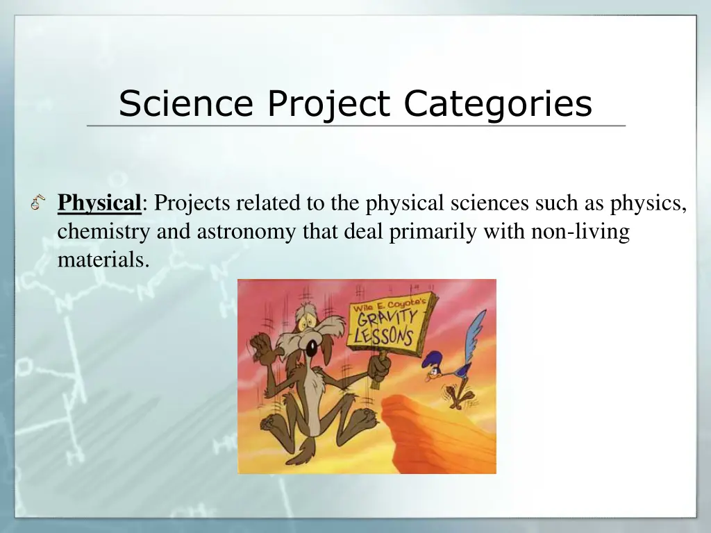 science project categories