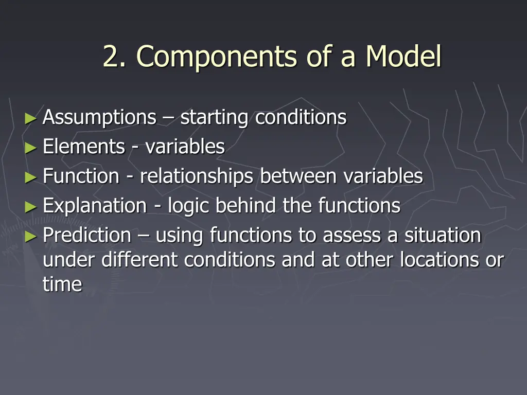 2 components of a model