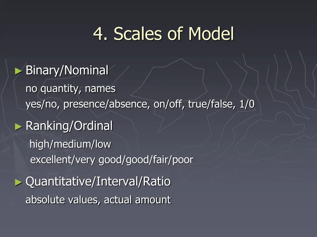 4 scales of model
