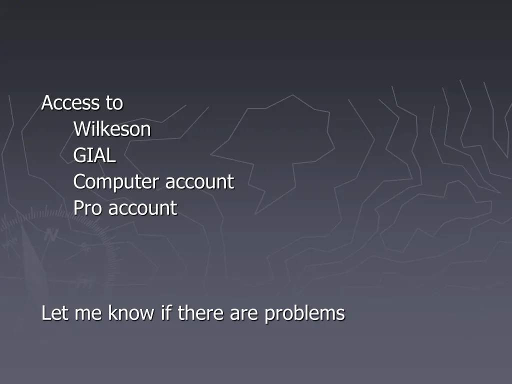 access to wilkeson gial computer account