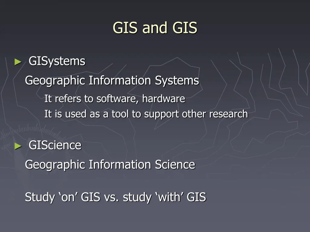 gis and gis