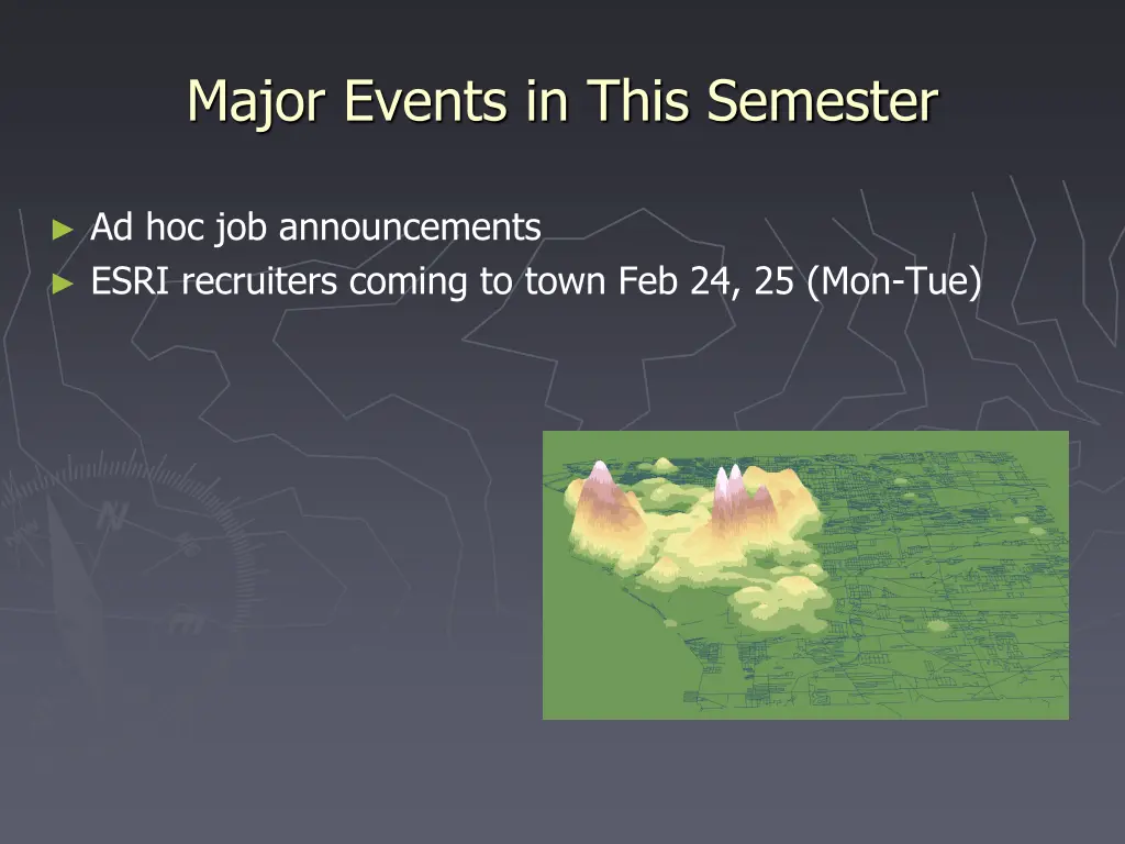 major events in this semester