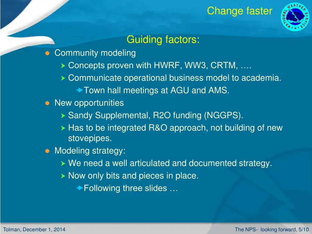 change faster