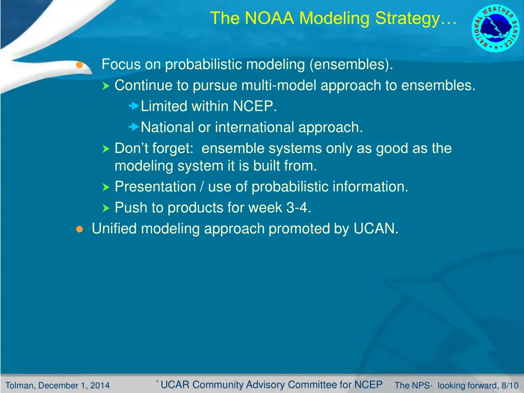 the noaa modeling strategy 1