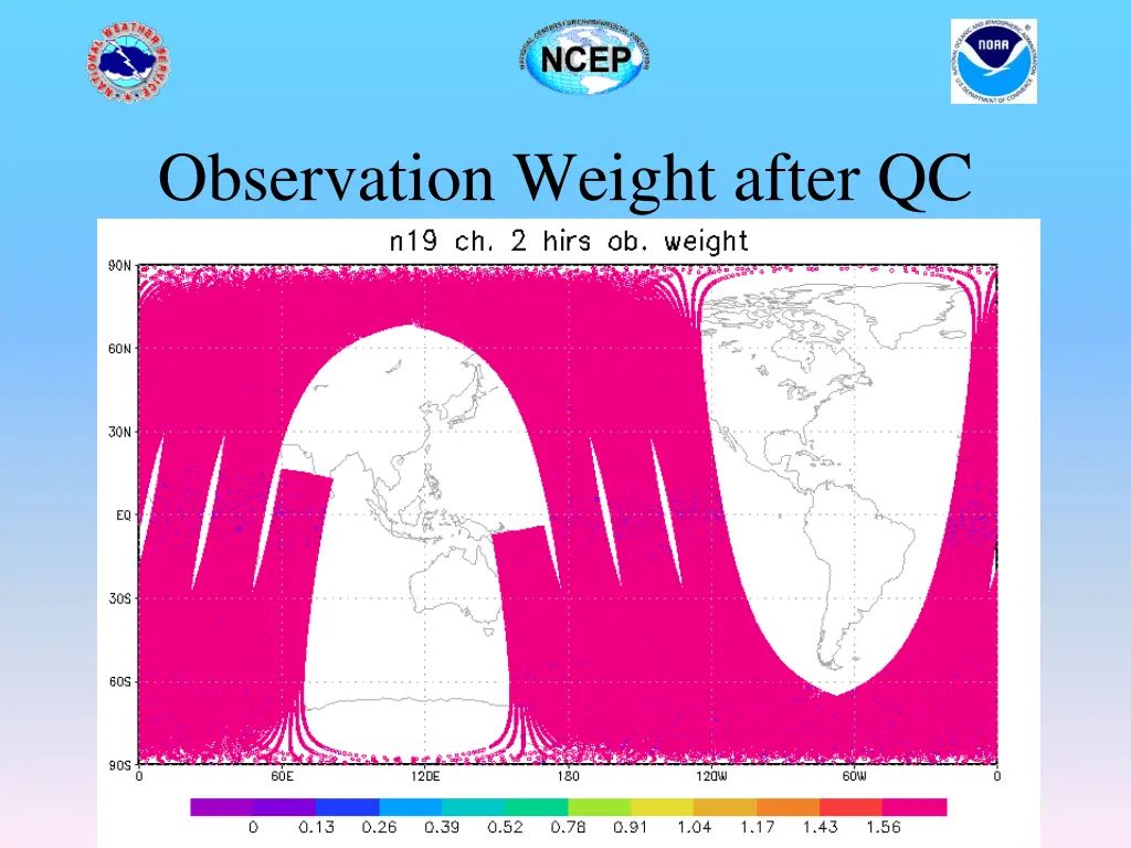 observation weight after qc