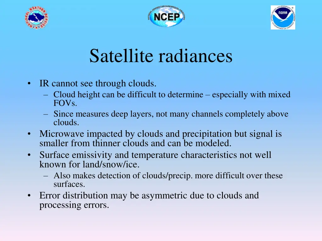satellite radiances