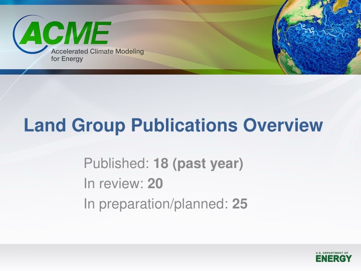land group publications overview