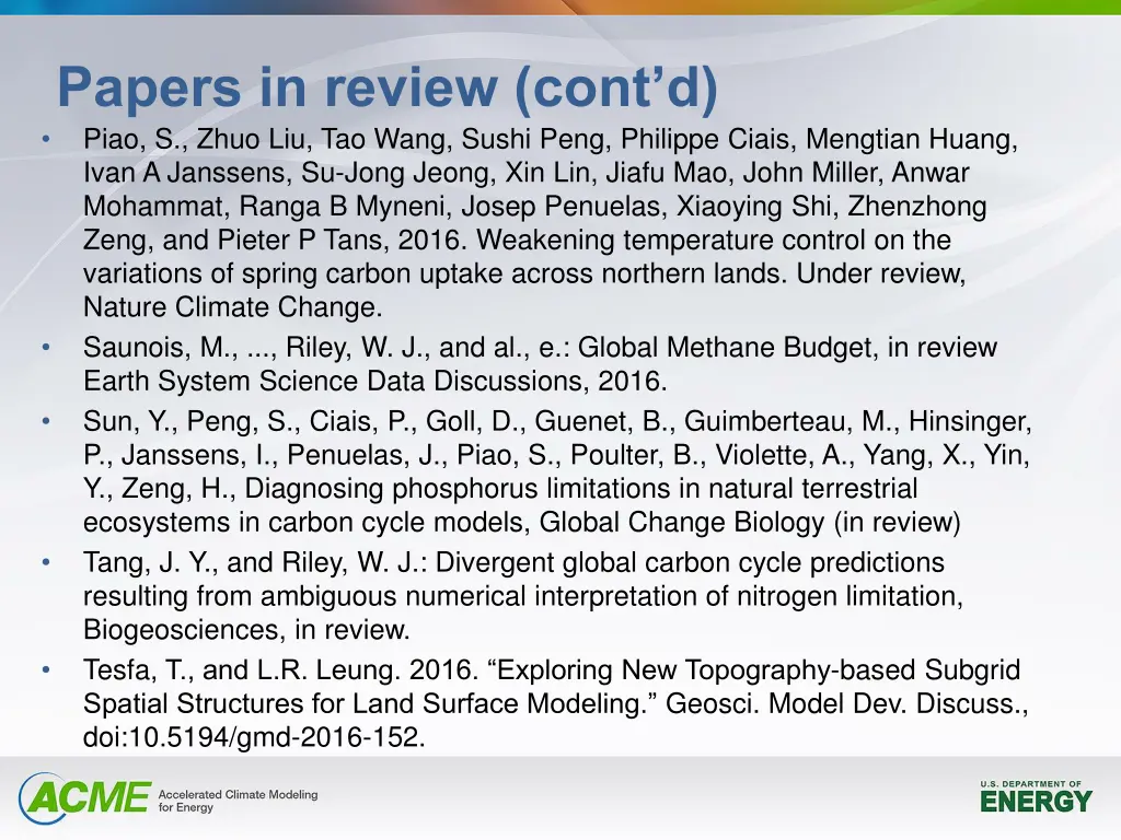 papers in review cont d piao s zhuo liu tao wang