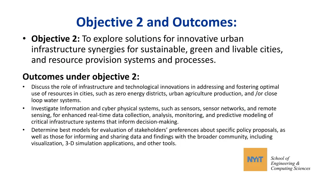 objective 2 and outcomes objective 2 to explore