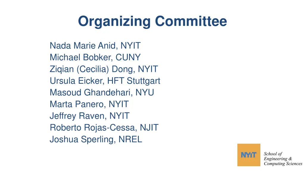 organizing committee
