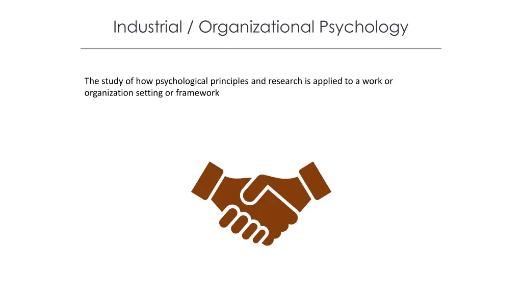 industrial organizational psychology