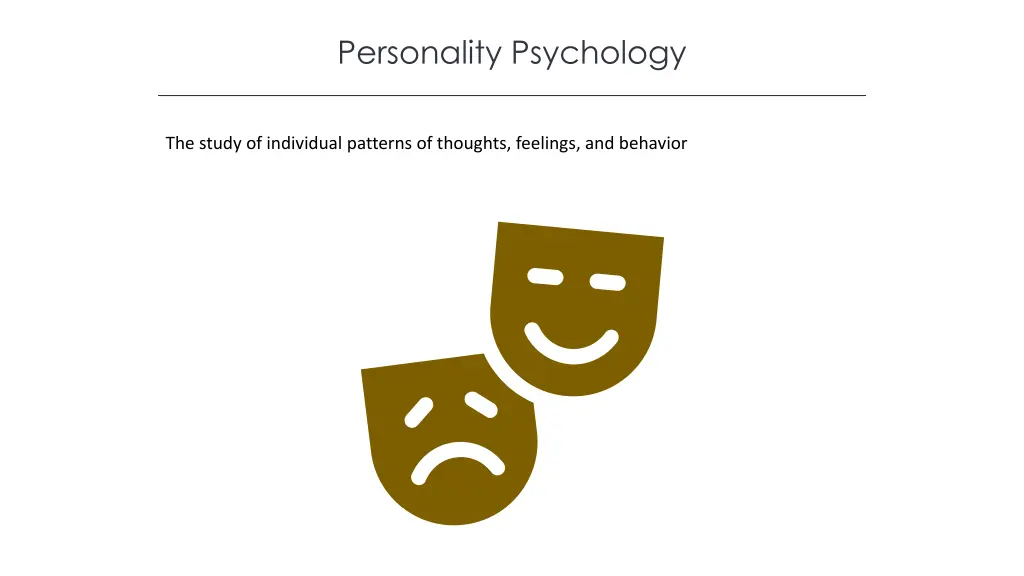 personality psychology