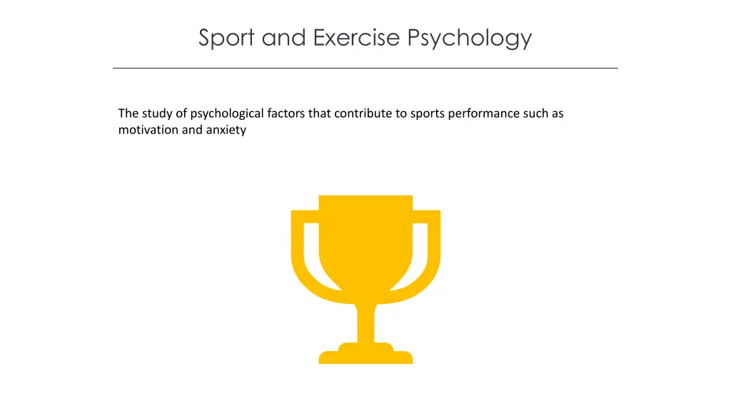 sport and exercise psychology