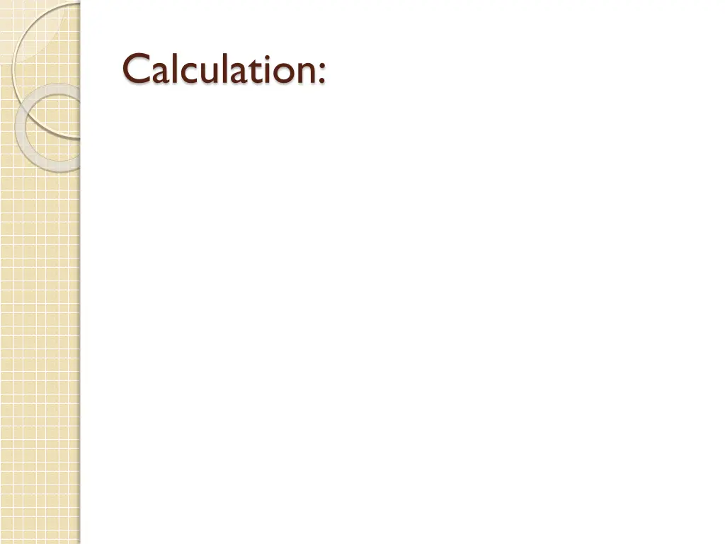 calculation