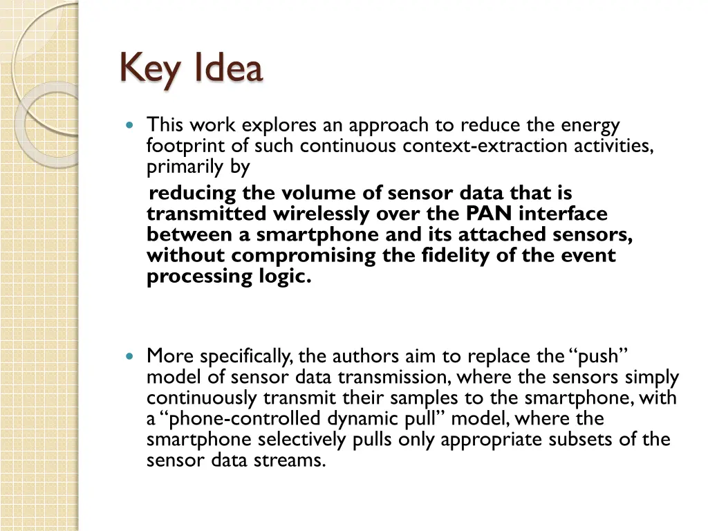 key idea