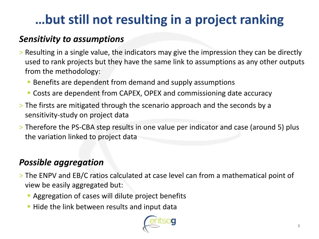 but still not resulting in a project ranking