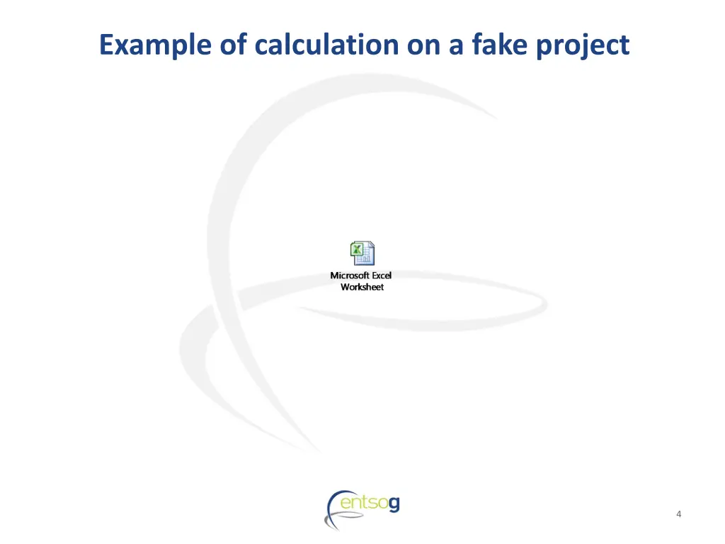 example of calculation on a fake project