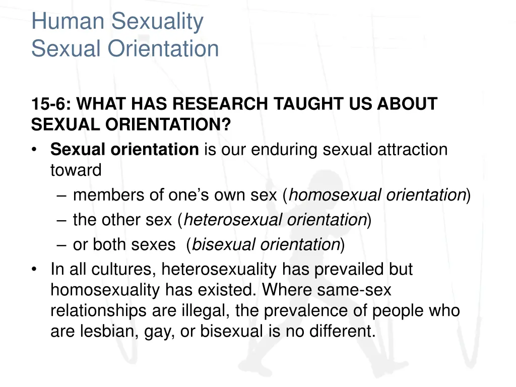 human sexuality sexual orientation