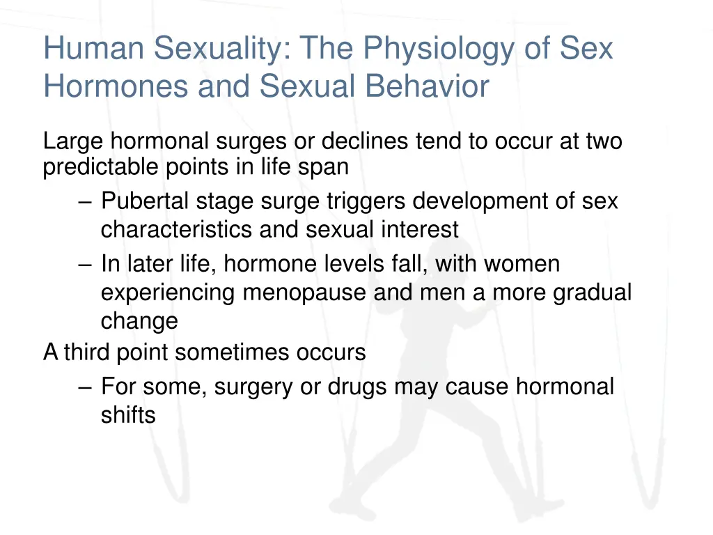 human sexuality the physiology of sex hormones 1
