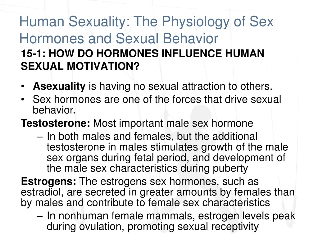 human sexuality the physiology of sex hormones