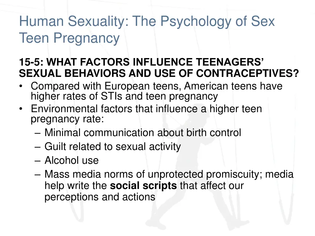 human sexuality the psychology of sex teen