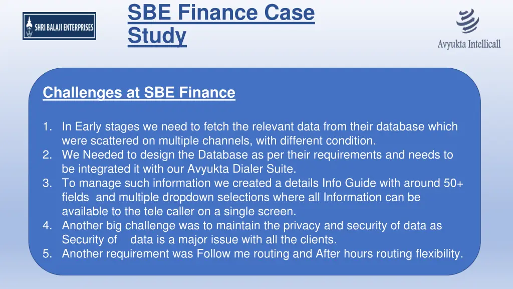sbe finance case study 2