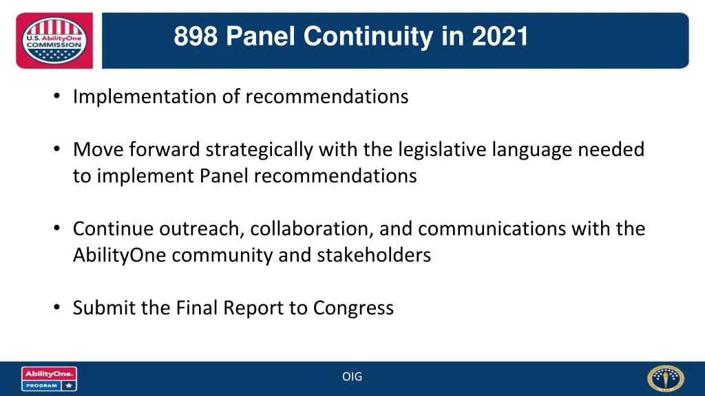 898 panel continuity in 2021 1
