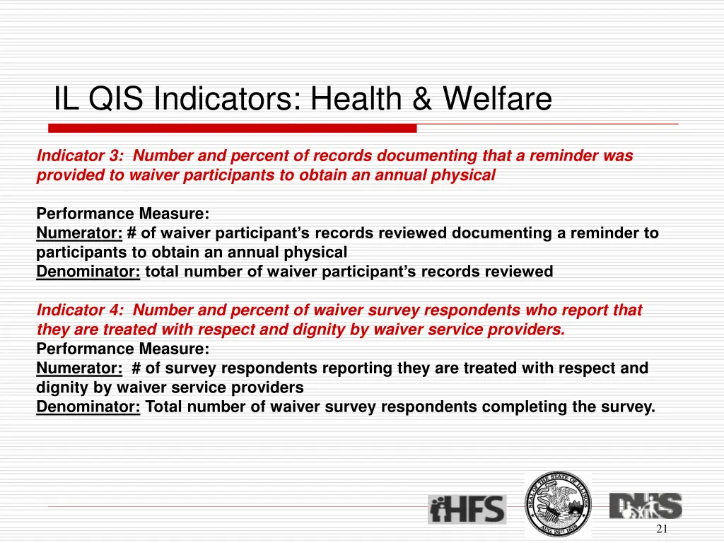 il qis indicators health welfare 1